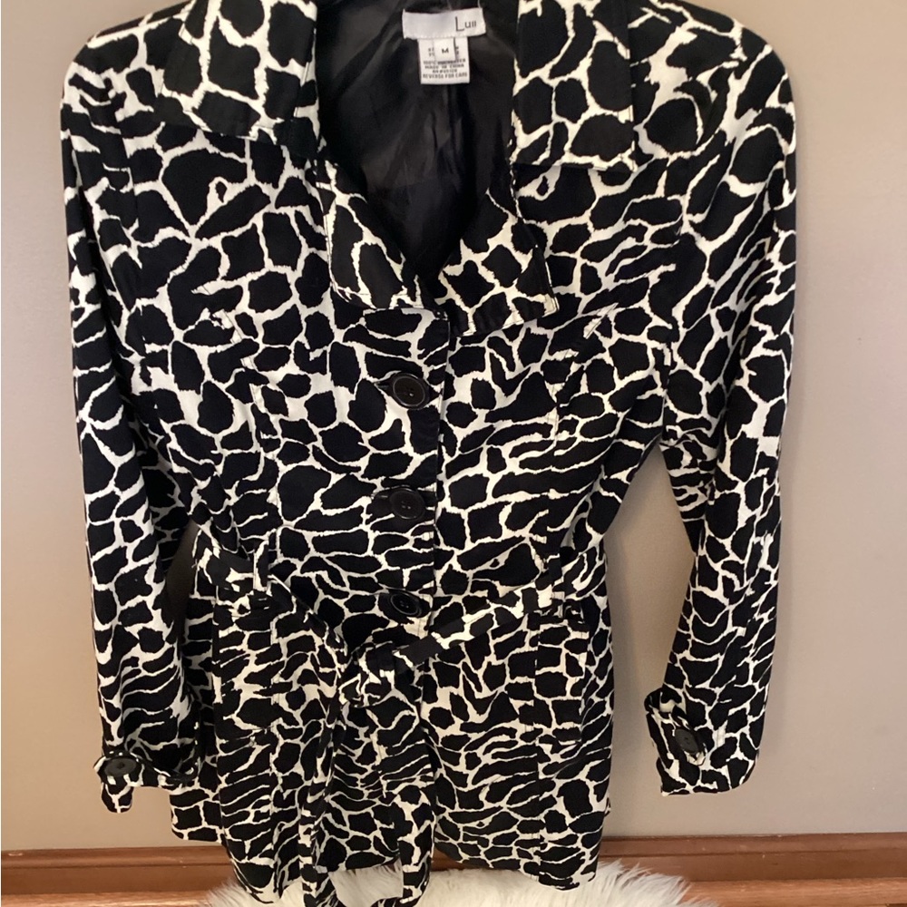 Luii Animal Print Safari Trench Coat